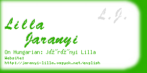 lilla jaranyi business card